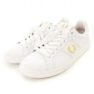 FRED PERRY レザースニーカー シューズ ロゴ US7 白 B8321 /MM OF