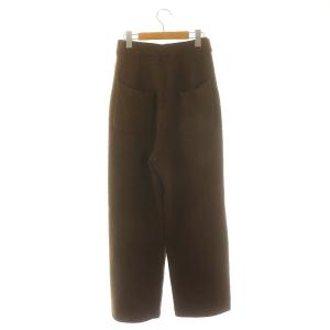 ETRE TOKYO 23AW アウトポケットウーリーニットパンツ ストレート M 茶 ブラウン /NR OS