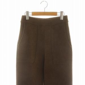 ETRE TOKYO 23AW アウトポケットウーリーニットパンツ ストレート M 茶 ブラウン /NR OS