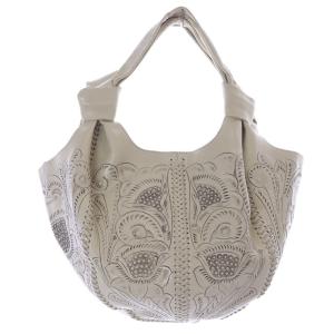 marcelaマルセラレザー ホーボーバッグ ハンドバッグ べージュ