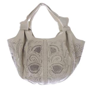 CARVING TRIBES marcelaマルセラレザー ホーボーバッグ ハンドバッグ べージュ