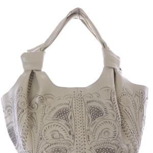 CARVING TRIBES marcelaマルセラレザー ホーボーバッグ ハンドバッグ べージュ