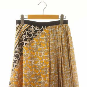 Diagram GRACE CONTINENTAL モノグラムプリントスカート ロング丈 マキシ丈 38 M ベージュ マルチカラー