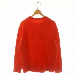 Grace Class パール×チェーンセーター ニット 長袖 プルオーバー クルーネック ウール F 赤 レッド