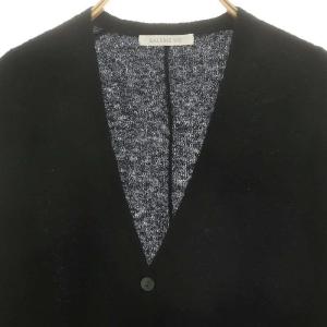 GALERIE VIE 23AW ライトブークレー Vネックカーディガン 長袖 ウール F 黒 ブラック
