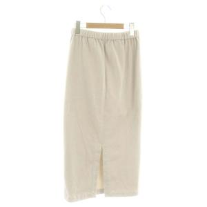 GALERIE VIE 23AW ストレッチモールスキン Iラインミディスカート ロング丈 ミモレ丈 コットン 34 S グレー