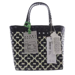 MARKET Criss-Cross ミニ バスケットバッグ ブラック ホワイト