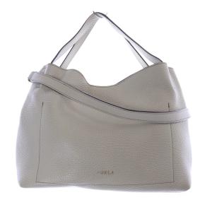 FURLA PRIMULA ショルダーバッグ ハンドバッグ 2way レザー ロゴ 白 ホワイト