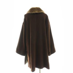 Max Mara 銀タグ ウール ファー コートアウター 38 M 茶 ブラウン /KO OS