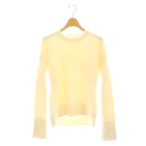 22AW フォックスカシミヤ クルーネックプルオーバー ニット セーター 長袖 F オフホワイト /DF