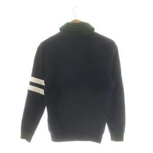 POLO RALPH LAUREN 裏起毛 ショールカラー カーディガン 長袖 ロゴ コットン XS 紺 ネイビー 緑 グリーン /YQ OS