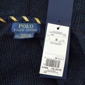 POLO RALPH LAUREN ニットジャケット パーカー カーディガン 長袖 ウール L 紺 ネイビー