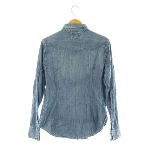 POLO RALPH LAUREN デニムシャツ 長袖 ウェスタン スナップボタン コットン M 青 ブルー