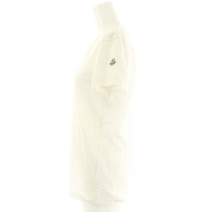 MONCLER T-SHIRT GIROCOLLO Tシャツ カットソー 半袖 ロゴワッペン S 白 ホワイト