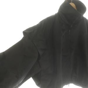 LEINWANDE Nylon Cropped Jacket ジャケット クロップド ジップアップ 総裏地 F 黒 ブラック