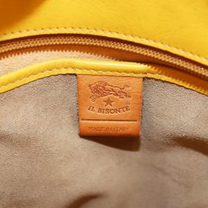 IL BISONTE トートバッグ ハンドバッグ ショルダーバッグ 2way レザー 黄 イエロー
