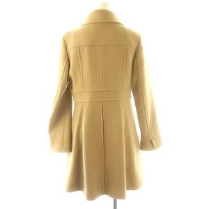 BURBERRY BLUE LABEL ダブルコート ステンカラー ミドル丈 アウター ウール 38 ベージュ