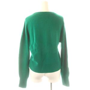 Theory CASHMERE DROP SHOULDER CREW ニット セーター 長袖 カシミヤ S 緑 グリーン