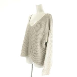 Theory DUANE KNIT EASY VNECK ニット セーター 長袖 Vネック S ライトグレー