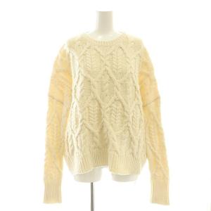 AURORAL KARENIA C ケーブルニット セーター 長袖 S 白 ホワイト /DF OS