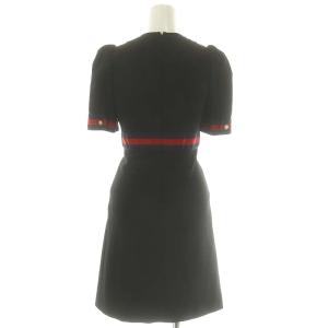 GUCCI Jersey V-neck Dress XXS ブラック 501488