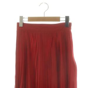 GUCCI プリーツスカート シルク ひざ丈 36 XS 赤 レッド 415353 /KO OS