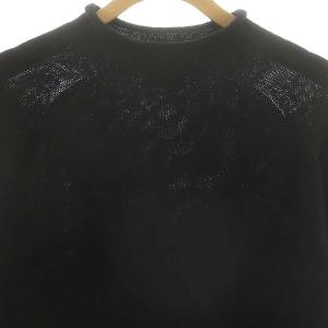 MARGARET HOWELL ウール モックネックニット セーター 長袖 2 黒 ブラック