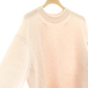 GALERIE VIE 22AW ファインウール クルーネックプルオーバー ニット セーター 長袖 S ピンク