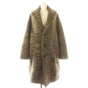 シングルテントコート チェスター ウール ロング F ベージュ 黒 ブラック /MI OS