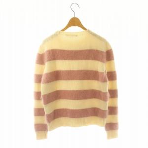 GUCCI ボーダーニット セーター 長袖 ウール XS アイボリー ピンク /DO OS