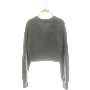 IENA 23AW 2/16 ウール Vネッククロップドプルオーバー ニット セーター 長袖 グレー