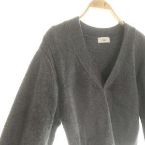 IENA 23AW 2/16 ウール Vネッククロップドプルオーバー ニット セーター 長袖 グレー