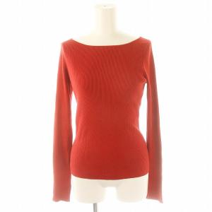 24AW 2×1リブプルオーバー ニット カットソー 長袖 赤 レッド