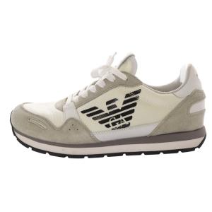 スニーカー ローカット US7 25.5cm 白 ホワイト グレー X4X215 XL198