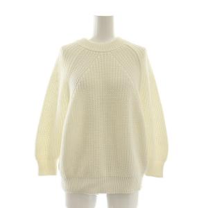 七分袖 コットンニットプルオーバー カットソー クルーネック 1 白 ホワイト /MI OS