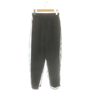 ENFOLD 24SS MELTY ORGANDY FORMED EGG PANTS	パンツ テーパード イージー シアー 36 黒 ブラック