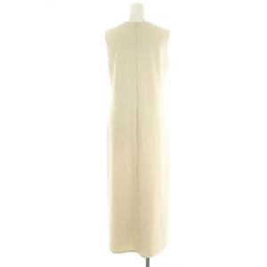 UNITED ARROWS P/PU ジャージー ノースリープ ワンピース ロング マキシ丈 38 アイボリー