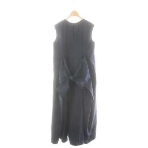 Drawer ワンピース ロング マキシ ノースリーブ 36 紺 ネイビー /MF OS