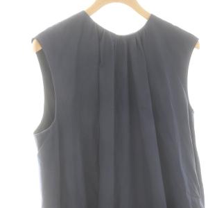 Drawer ワンピース ロング マキシ ノースリーブ 36 紺 ネイビー /MF OS