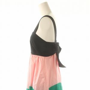 kate spade new york キャミソールワンピース ロング 切替 XS マルチカラー