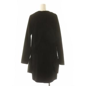 N°21 フリルワンピース 膝丈 長袖 ニット切替 38 黒 ブラック /ES OS