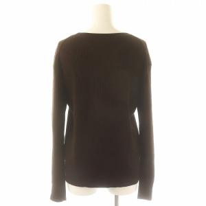 Deuxieme Classe Compact Pullover リブニット セーター 長袖 茶 ブラウン