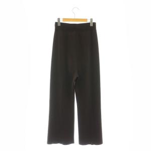 Deuxieme Classe エレガント パンツ ワイド ニット ウール 36 茶 ブラウン
