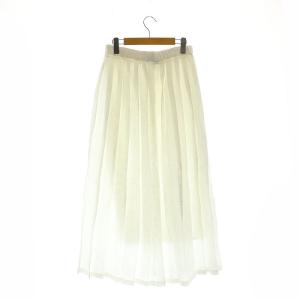 O'NEIL OF DUBLIN Plage別注 PLEATED MAXI スカート ロング プリーツ フレア リネン F 白 ホワイト