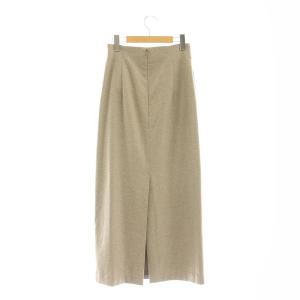 AURALEE Long skirt スカート ロング マキシ丈 タイト ウール 0 ブラウンベージュ
