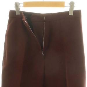 JIL SANDER センタープレスワイドパンツ ジッパーフライ ウール 34 茶 ブラウン /DO OS