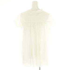 sacai バックプリーツ ドッキングTシャツ カットソー 半袖 1 白 ホワイト