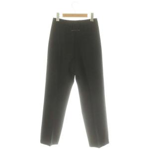 MM6 Maison Margiela ウール混テーパードパンツ センタープレス ジッパーフライ 36 黒 ブラック S32KA0634