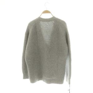 Grace Class 23AW レタードビジューカーディガン ニット Vネック 長袖 36 グレー