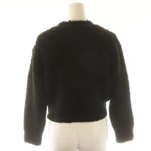 GRACE CONTINENTAL 23AW フラフィーショートニットカーディガン 長袖 36 黒 ブラック